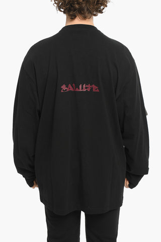 Double Layered Long Sleeve Crew-neck T-Shirt