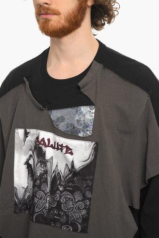 Double Layered Long Sleeve Crew-neck T-Shirt