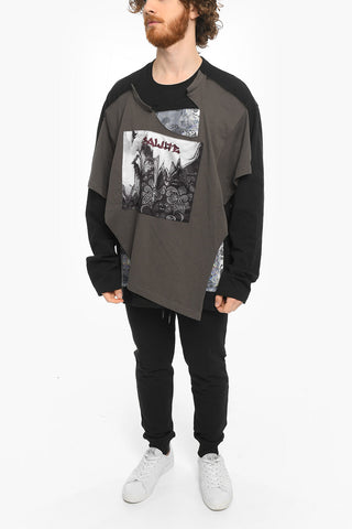 Double Layered Long Sleeve Crew-neck T-Shirt