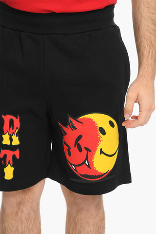 SMILEY Shorts in Felpa GOOD AND EVIL a 3 Tasche