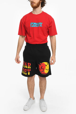 SMILEY Shorts in Felpa GOOD AND EVIL a 3 Tasche