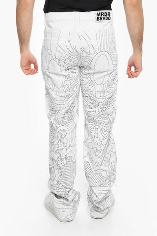 Mid-Waist All-Over Embroidered DUALITY Jeans 25cm
