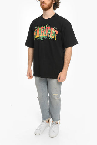 Front Printed Crew-neck HERBAL REMEDY T-Shirt