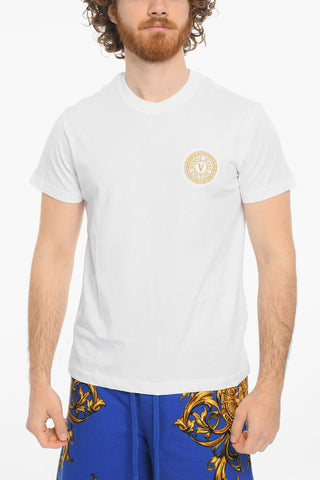 COUTURE T-Shirt Girocollo EMBLEM con Logo in Lurex