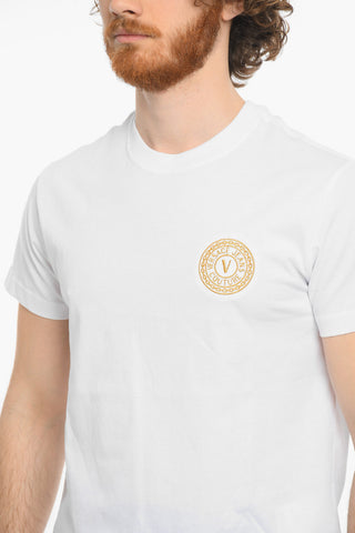 COUTURE T-Shirt Girocollo EMBLEM con Logo in Lurex