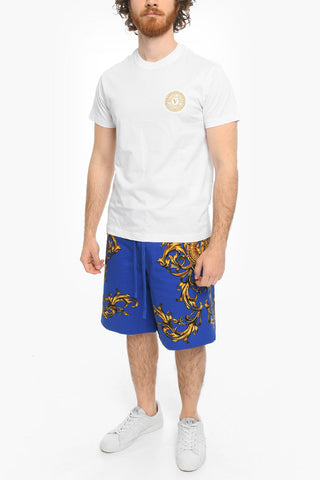 COUTURE T-Shirt Girocollo EMBLEM con Logo in Lurex