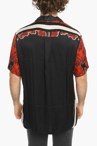 All-Over Dragon Warrior Printed OHIO ECOVERO Bowling Shirt