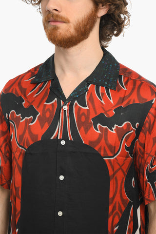 All-Over Dragon Warrior Printed OHIO ECOVERO Bowling Shirt