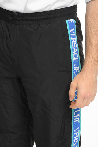 COUTURE Contrasting Band TAPE Nylon Joggers