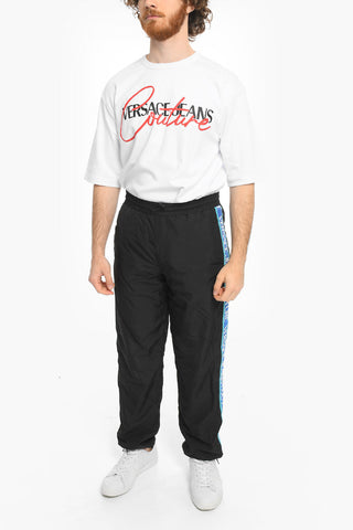 COUTURE Contrasting Band TAPE Nylon Joggers