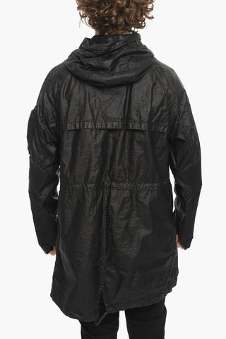 CLARKS ORIGINAL Linen Waxed Anorak with Hood