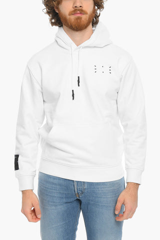 MCQ N.0 Hoodie Sweatshirt with Embossed Detailing and Back Ton-sur-ton Print