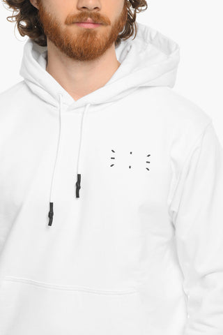 MCQ N.0 Hoodie Sweatshirt with Embossed Detailing and Back Ton-sur-ton Print