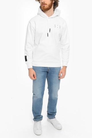 MCQ N.0 Hoodie Sweatshirt with Embossed Detailing and Back Ton-sur-ton Print