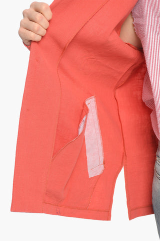 Cotton and Linen Printed Blazer