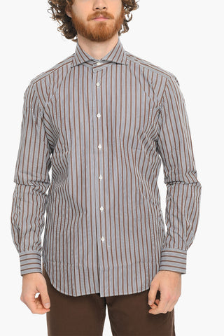 Pencil Striped Spread Collar LEO CUSTOM Shirt