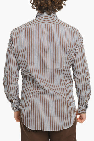 Pencil Striped Spread Collar LEO CUSTOM Shirt