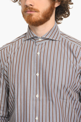 Pencil Striped Spread Collar LEO CUSTOM Shirt