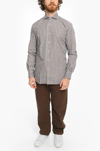 Pencil Striped Spread Collar LEO CUSTOM Shirt