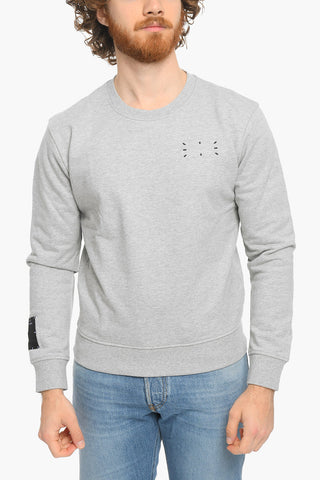 MCQ N.0 Felpa Girocollo con Dettagli in Rilievo e Logo Patch sulla Manica