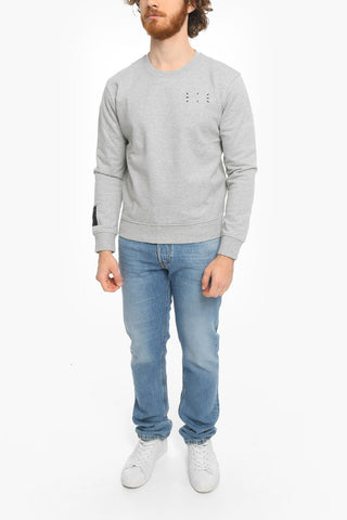 MCQ N.0 Felpa Girocollo con Dettagli in Rilievo e Logo Patch sulla Manica