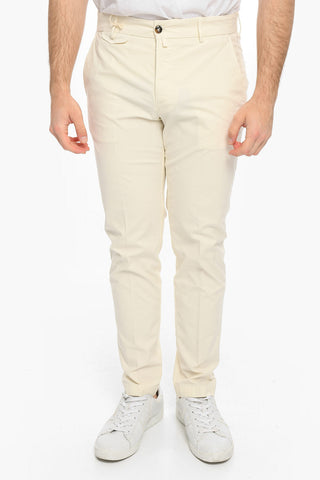 Cotton Stretch Chino Pants with Belt Loops