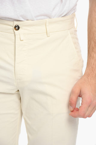 Cotton Stretch Chino Pants with Belt Loops