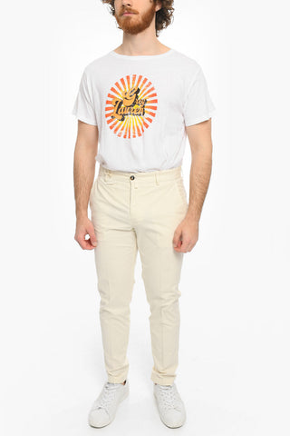 Cotton Stretch Chino Pants with Belt Loops