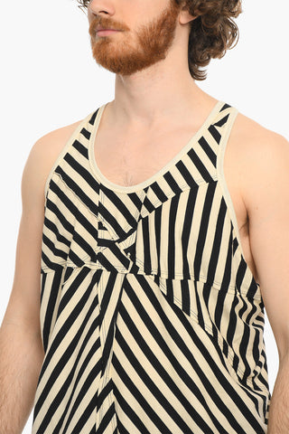 DRWSHDW Stripe Patterned HALTAR Tank Top