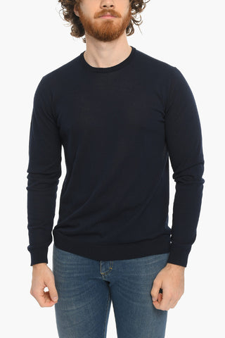 Solid Color Lightweight Crew-neck Sweater