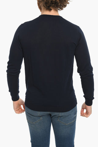 Solid Color Lightweight Crew-neck Sweater