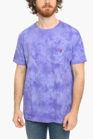 T-shirt Girocollo ONE POINT Effetto Tie Dye con Taschino