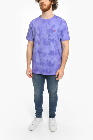 T-shirt Girocollo ONE POINT Effetto Tie Dye con Taschino