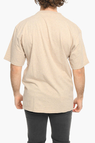 Contrasting Printed Cotton Crew-Neck T-shirt