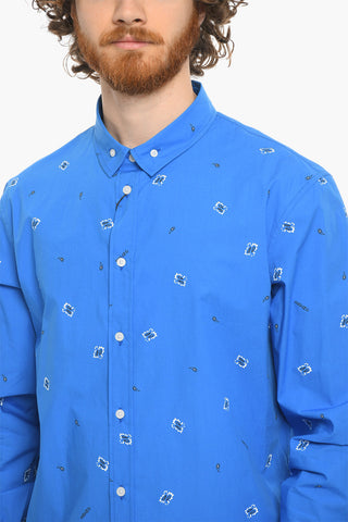 Button-down Shirt with BANDANA Print