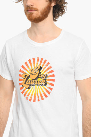 T-Shirt BIG SUN Girocollo con Stampa sul Fronte