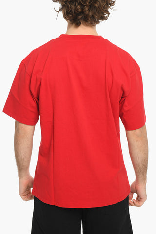 Contrasting Printed Cotton Crew-Neck T-shirt