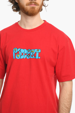 Contrasting Printed Cotton Crew-Neck T-shirt