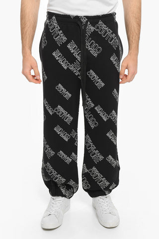 COUTURE Joggers in Cotone NEW LOGO con Motivo Monogram