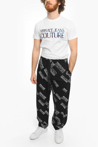 COUTURE Joggers in Cotone NEW LOGO con Motivo Monogram