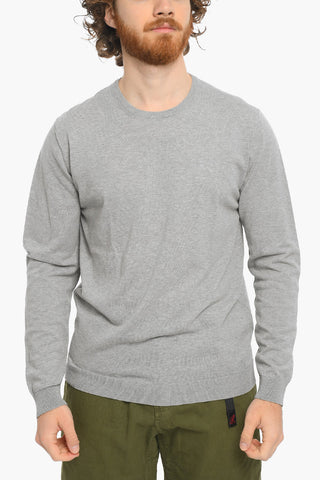 Solid Color Lightweight Crew-neck Sweater