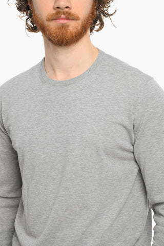 Solid Color Lightweight Crew-neck Sweater