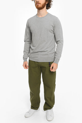 Solid Color Lightweight Crew-neck Sweater