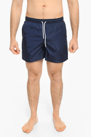 Costume da Bagno Boxer con Bande a Contrasto