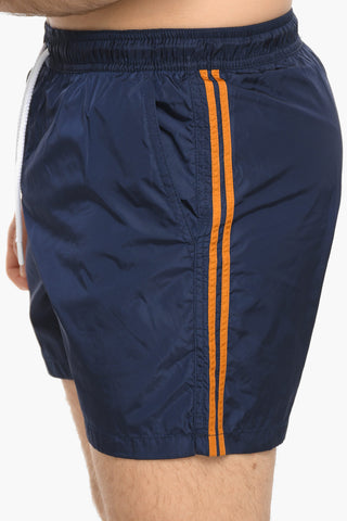 Costume da Bagno Boxer con Bande a Contrasto