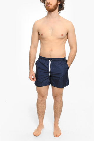 Costume da Bagno Boxer con Bande a Contrasto