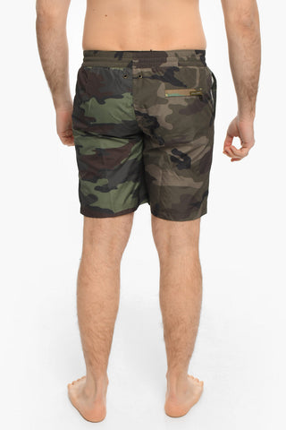 Costume da Bagno Boxer in Nylon Motivo Camouflage