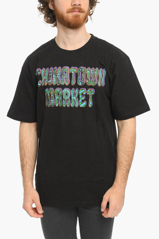 Printed Frontal Cotton HIPPIE Crew-Neck T-shirt