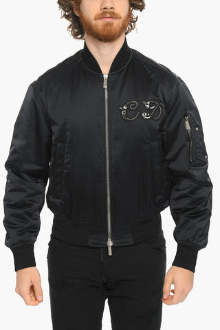 KENNY SCHARF Nylon Padded Puffer with SADDLE Pockets and Logo Patch