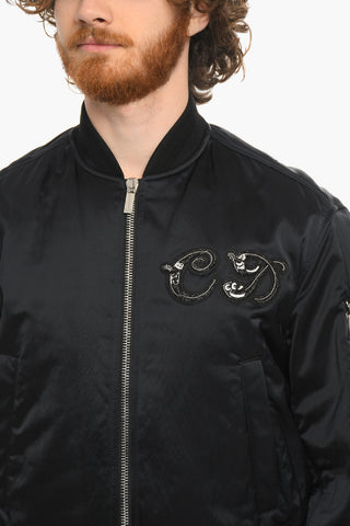 KENNY SCHARF Nylon Padded Puffer with SADDLE Pockets and Logo Patch